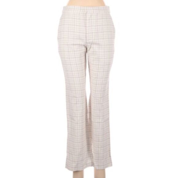 JOIE | Plaid Ankle Pants Porcelain Cotton Size 2 - Picture 1 of 13
